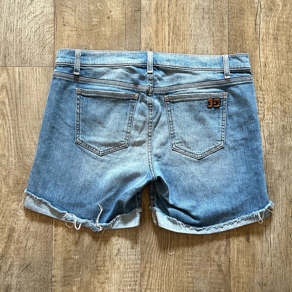 Joe's Jeans Medium Blue Rolled Hem Denim Shorts - Picture 2 of 6
